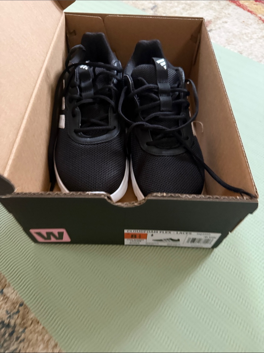 adidas Kids Black and White Lace-Up Sneakers